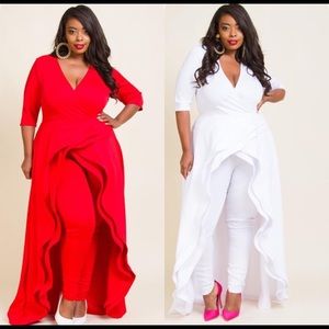 Sexy Hi-lo Plus Size Jumpsuit